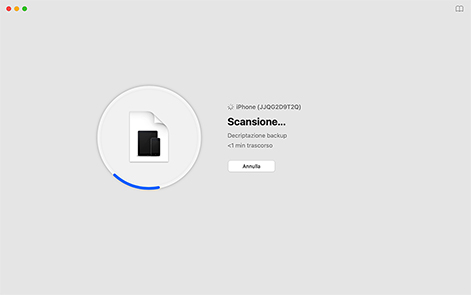 Avvia la scansione e inserisci il tuo codice di accesso