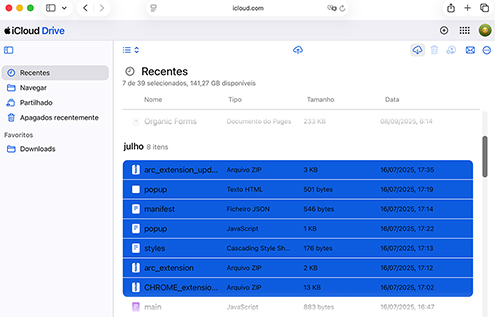 Baixe seus arquivos excluídos do iCloud
