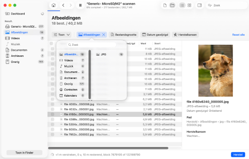 Beperk de scanresultaten Beperk de scanresultaten