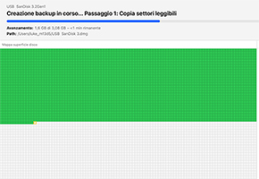 Crea un'immagine disco byte per byte
