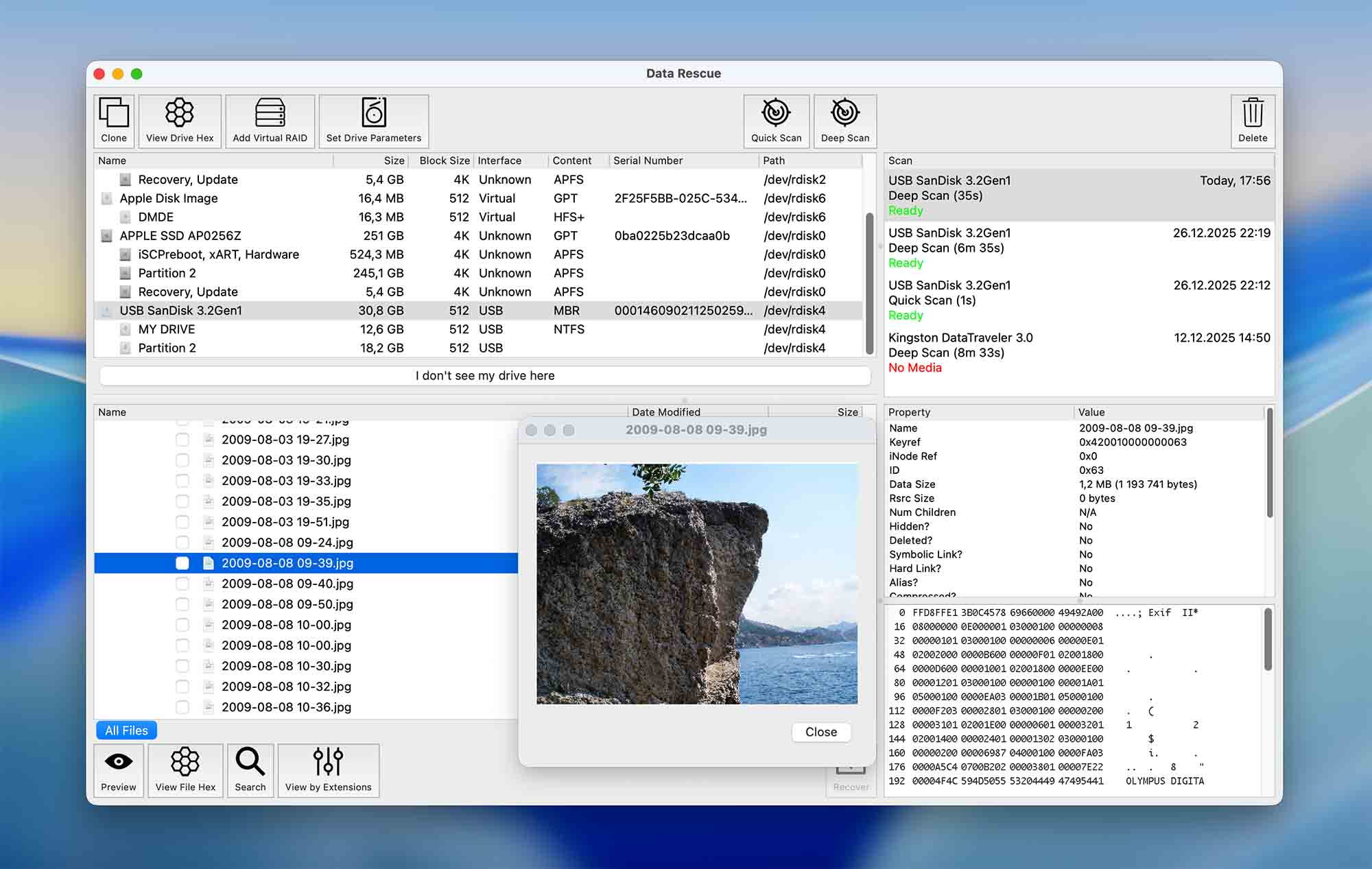 Data Rescue per Mac