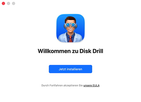 Starten Sie die Disk Drill-Dateiwiederherstellungssoftware auf Ihrem Mac