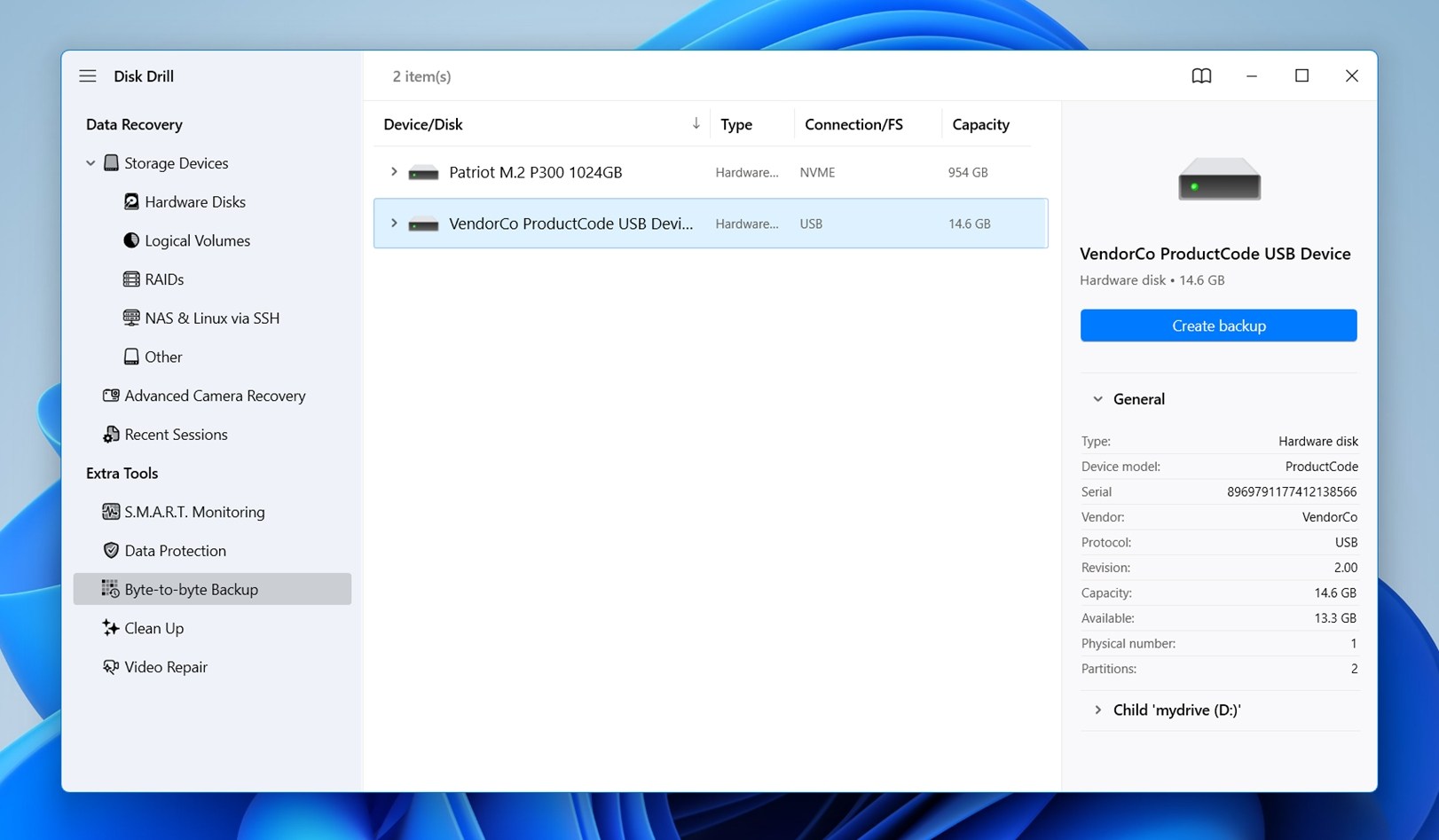 Open Byte-to-Byte Backup