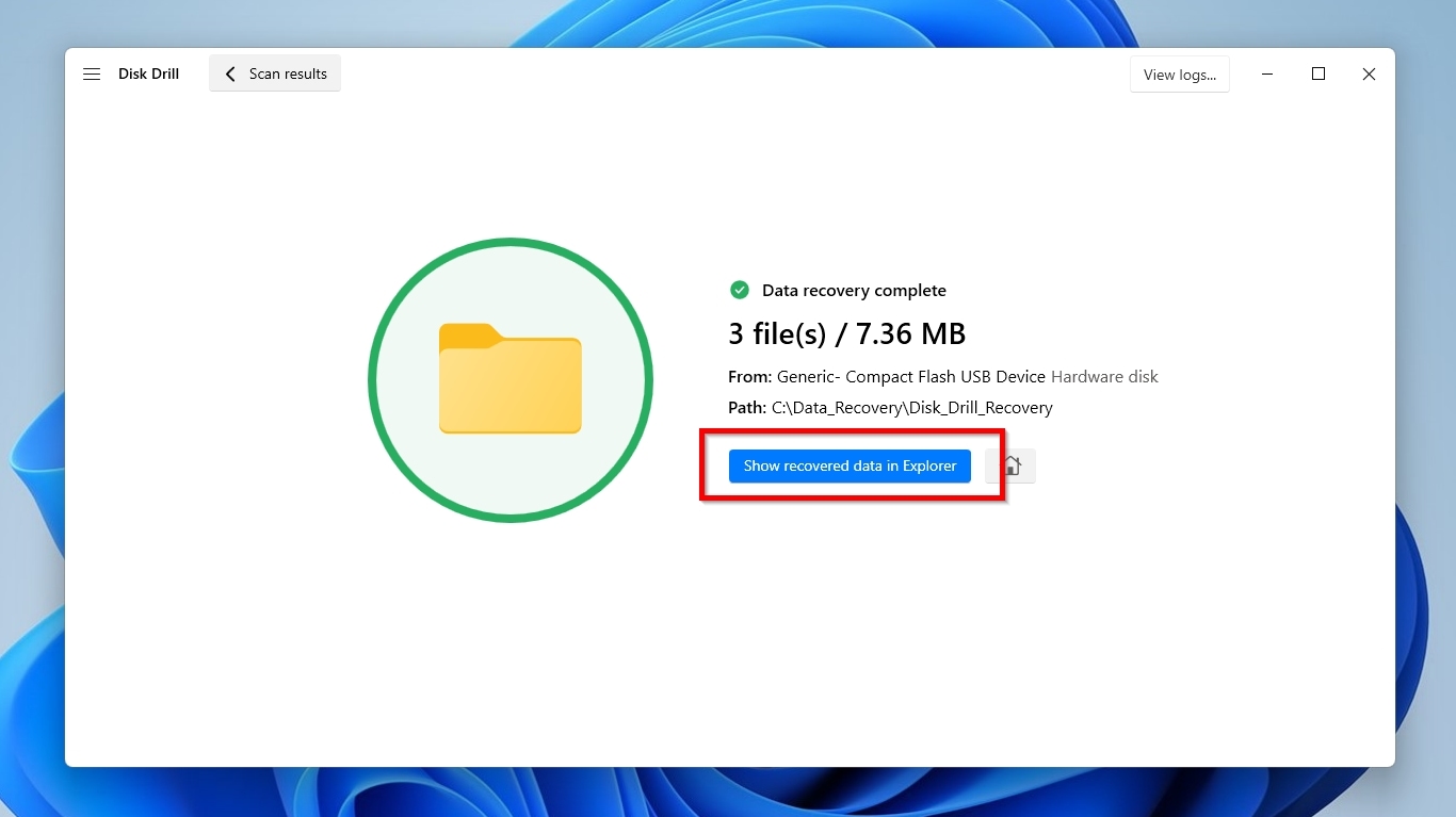 Disk Drill Recovery Complete