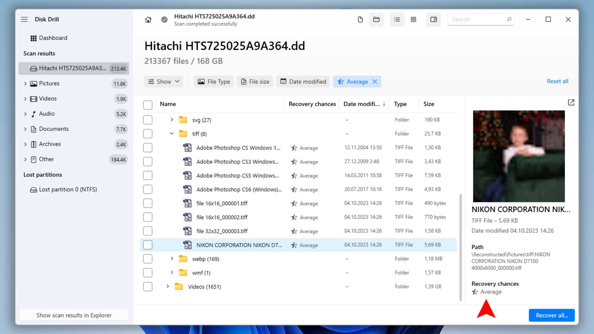 disk drill windows recovery chances step 04