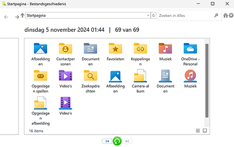 Windows Bestandsgeschiedenis gebruiken
