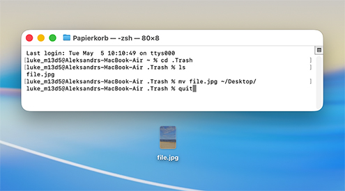 Gelöschte Dateien auf dem Mac mit dem Terminal wiederherstellen