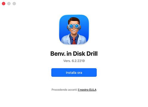 Avvia Disk Drill File Recovery Software sul tuo Mac