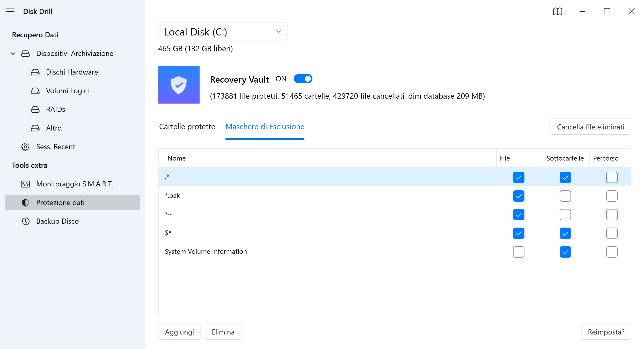 Più che recupero dati - Protezione dati premium