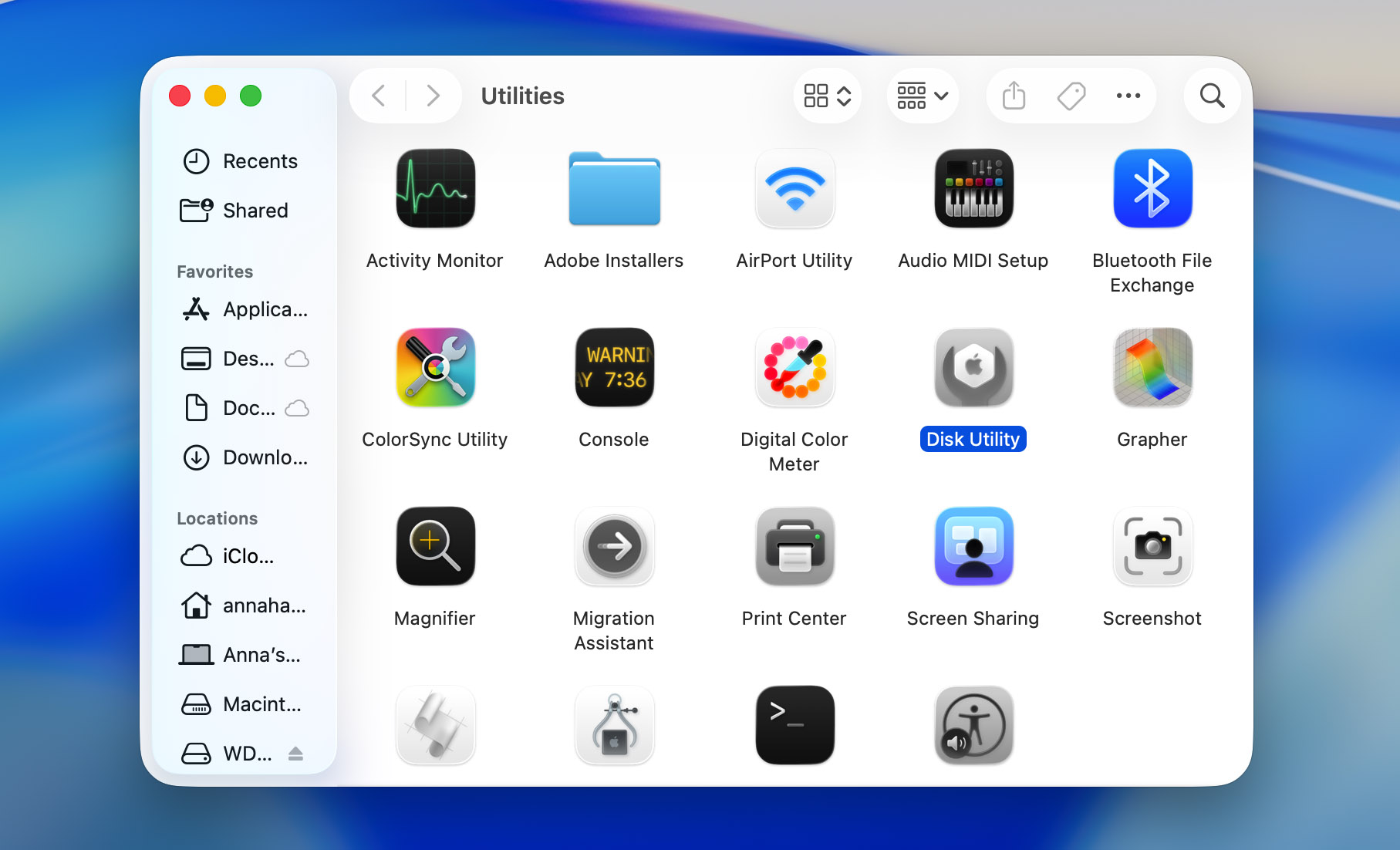 open disk utility mac