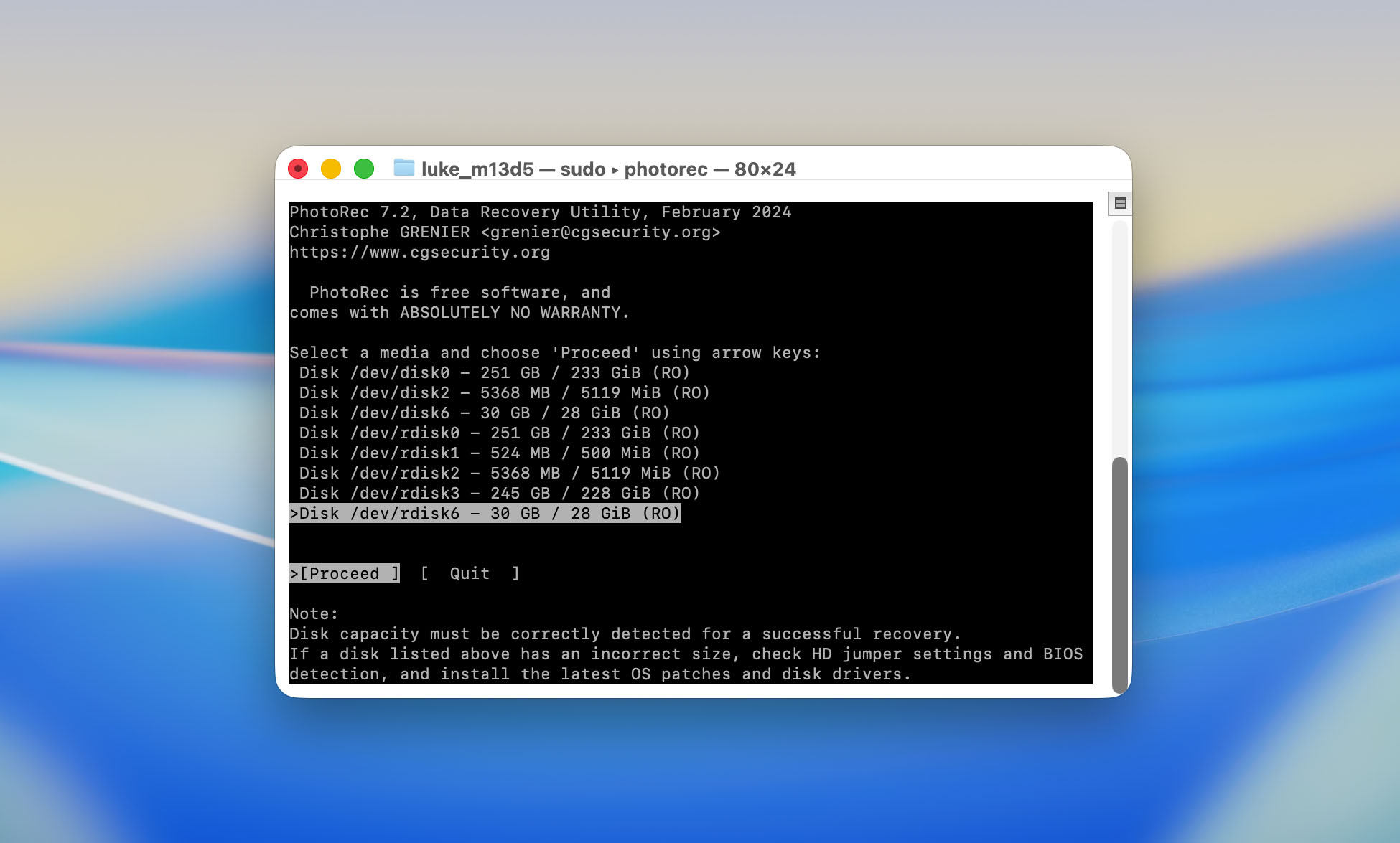 PhotoRec para Mac