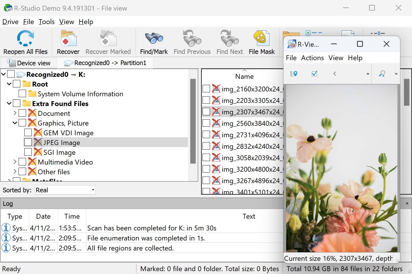 R-Studio memory card rcovery software