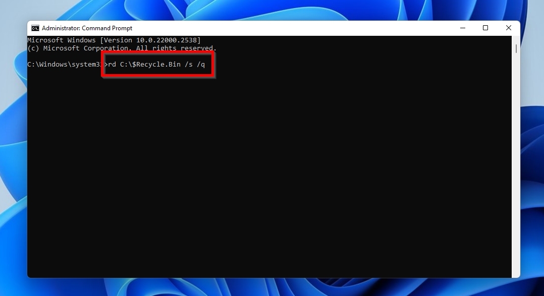 RD Command in CMD