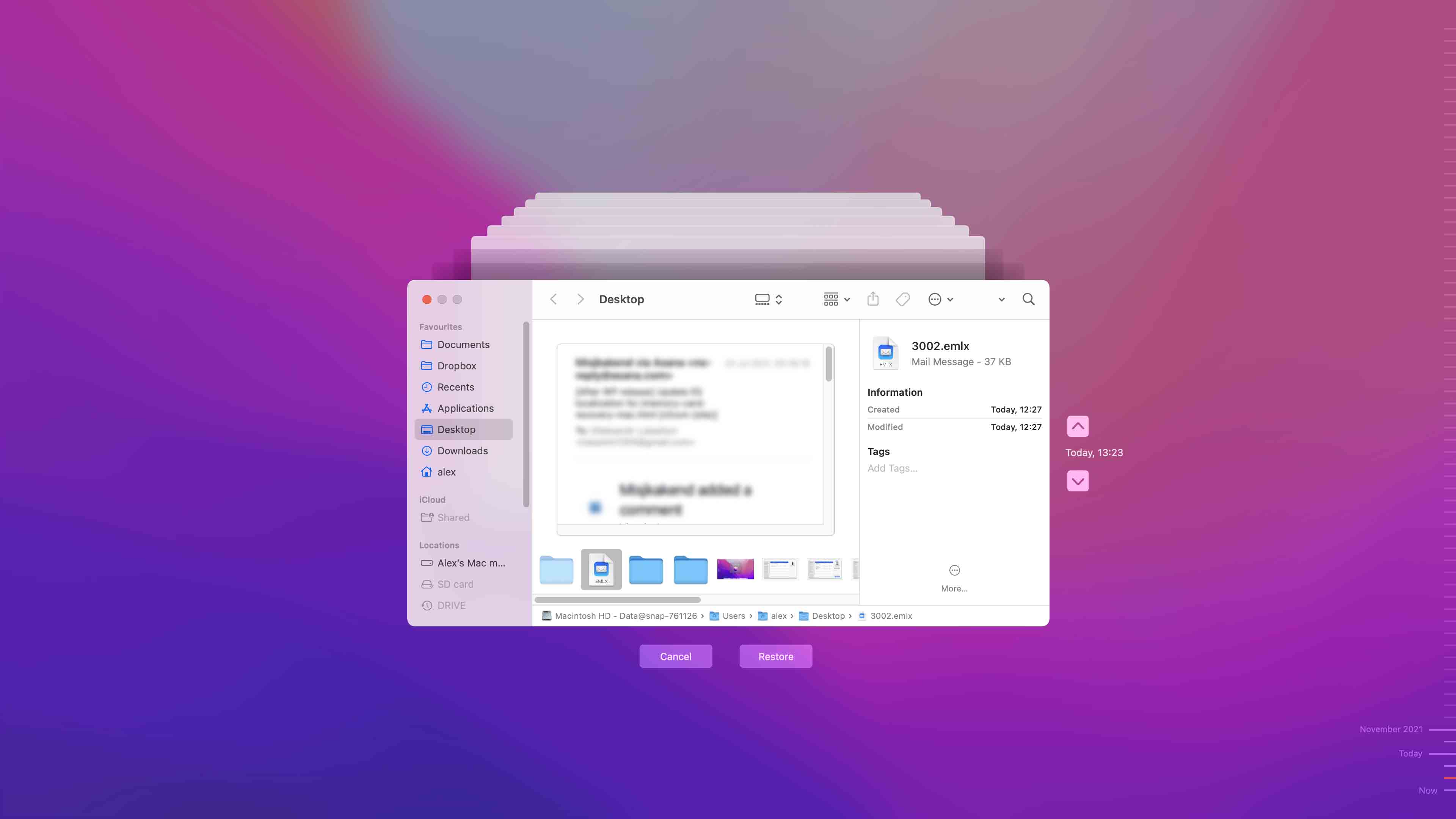 Recover Permanently Erased Emails from Apple Mail with Time Machine