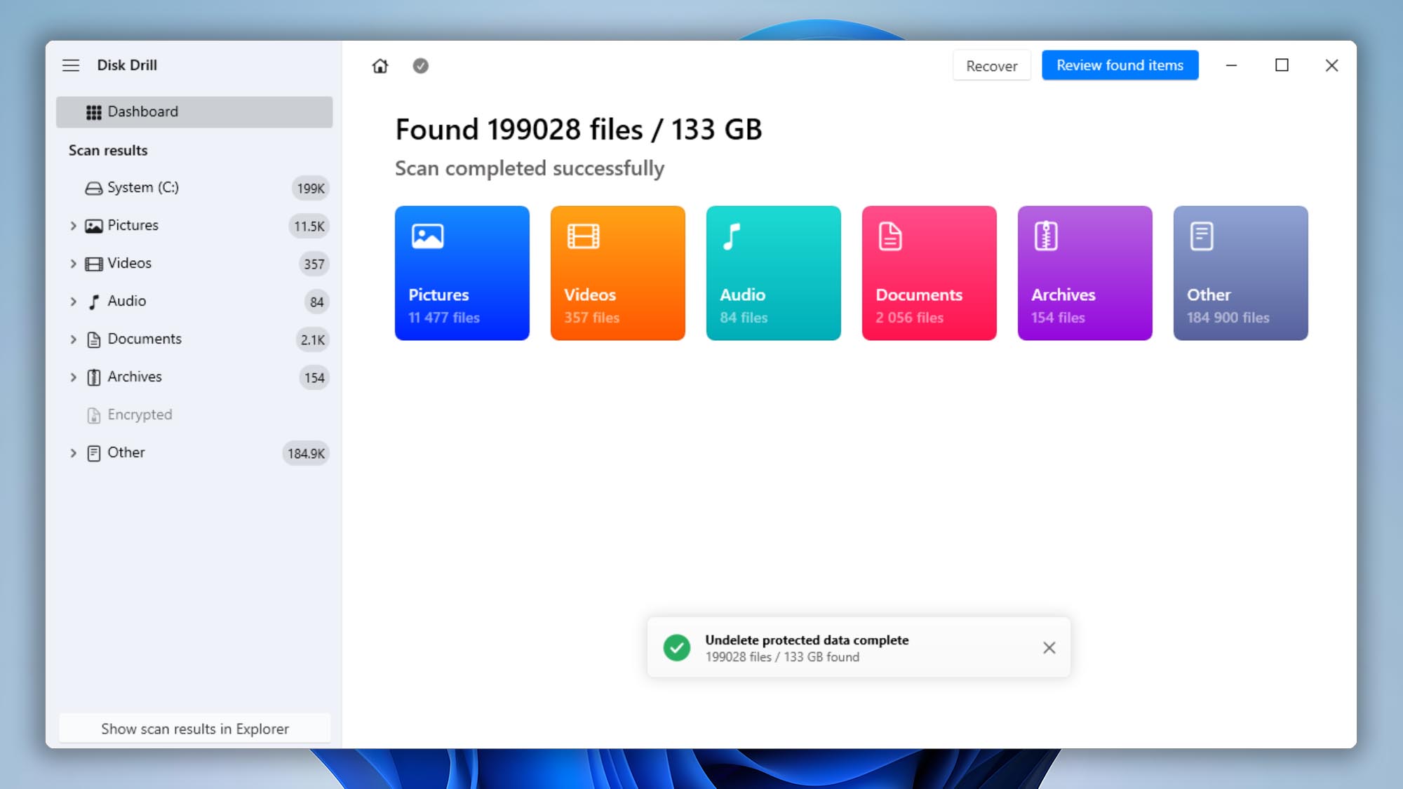 recover files with data protection module disk drill windows step 2
