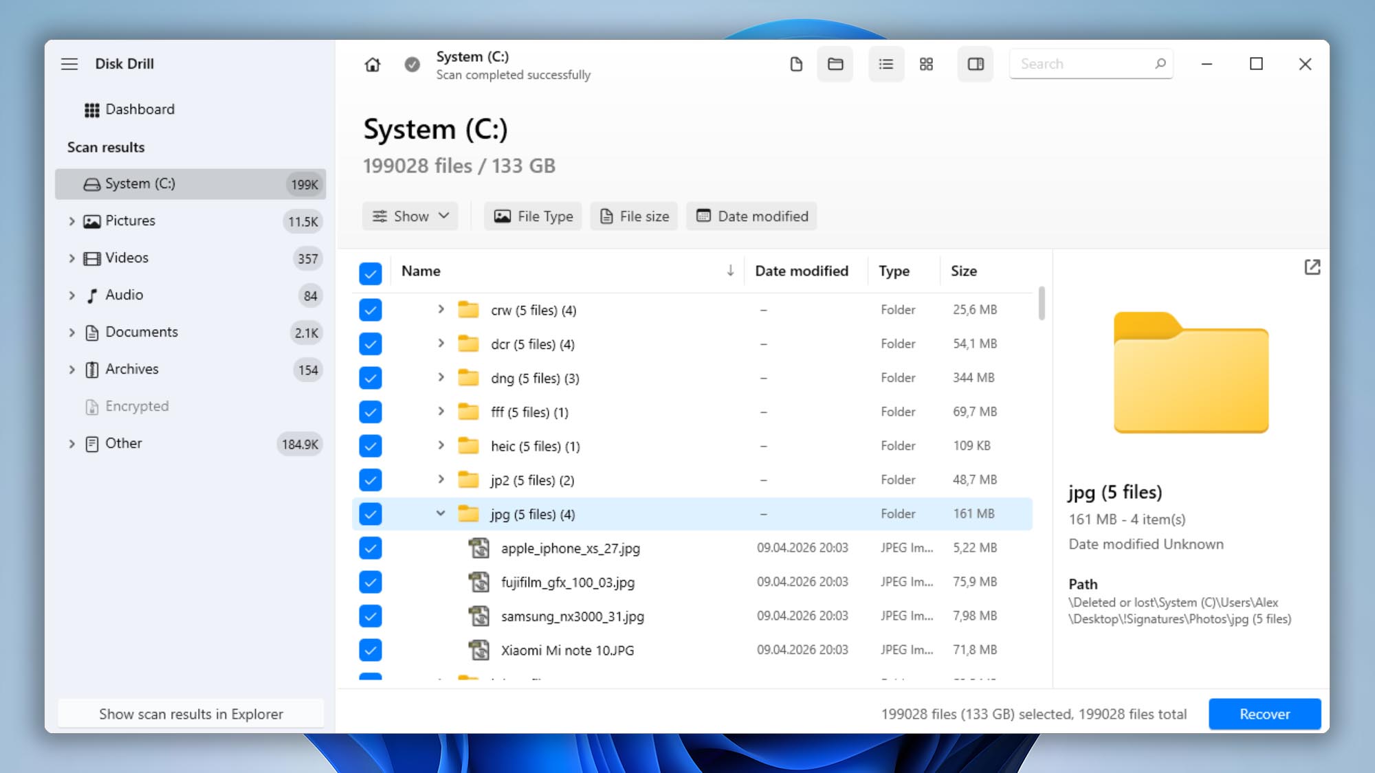 recover files with data protection module disk drill windows step 3