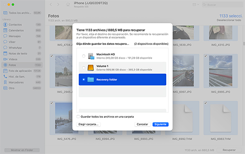 Recupera los datos de tu iPhone en una ubicación segura