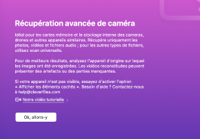 Récupération Avancée de Caméra (ACR)