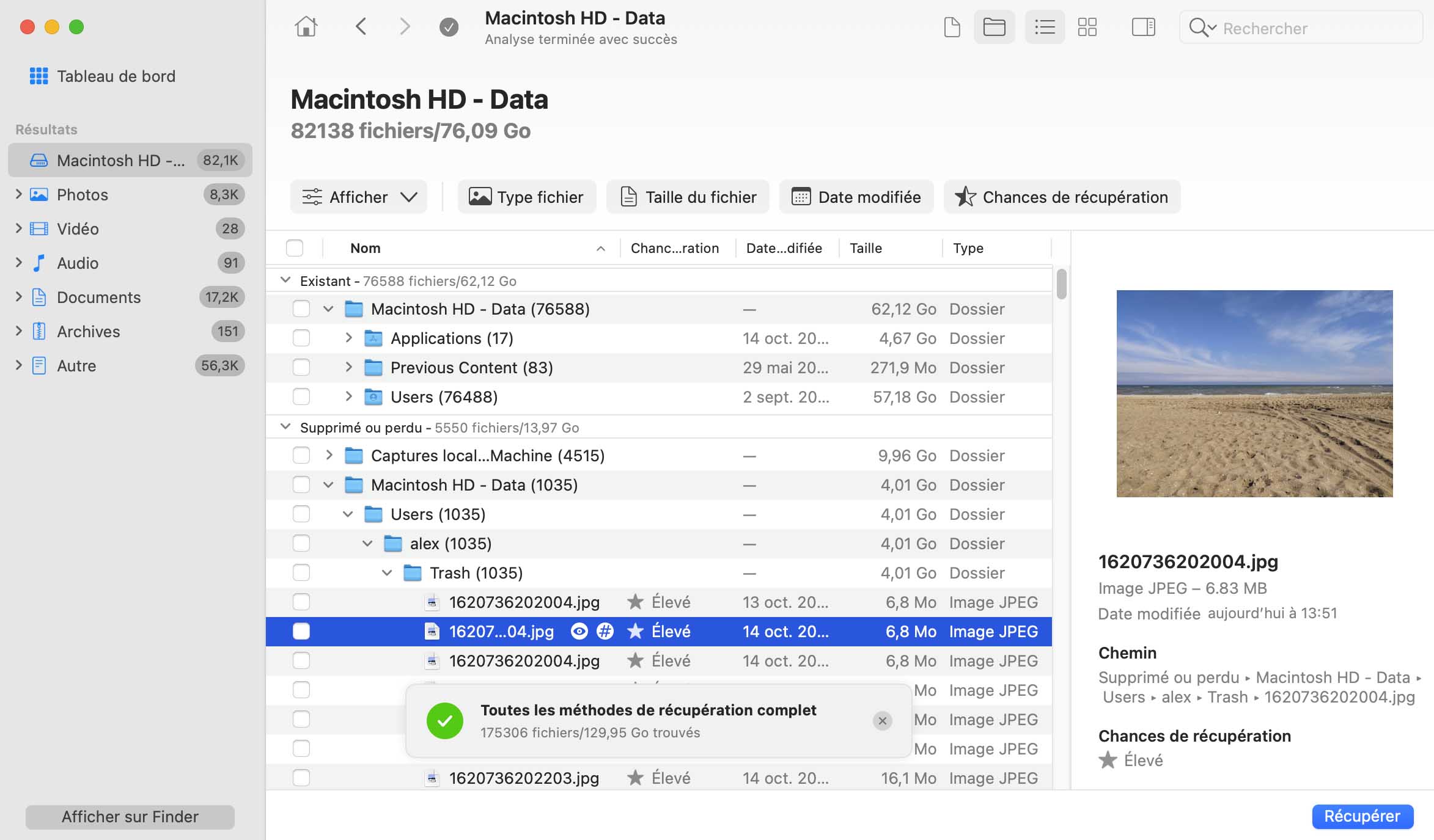 Récupération FAT/FAT32 et NTFS pour Mac