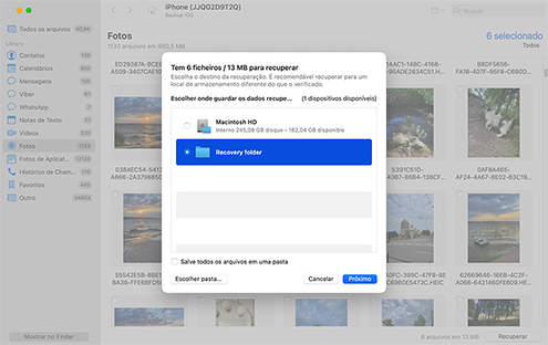 Recupere os dados do seu iPhone para um local seguro