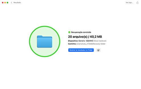 Recupere os dados do Mac excluídos do seu cartão SD