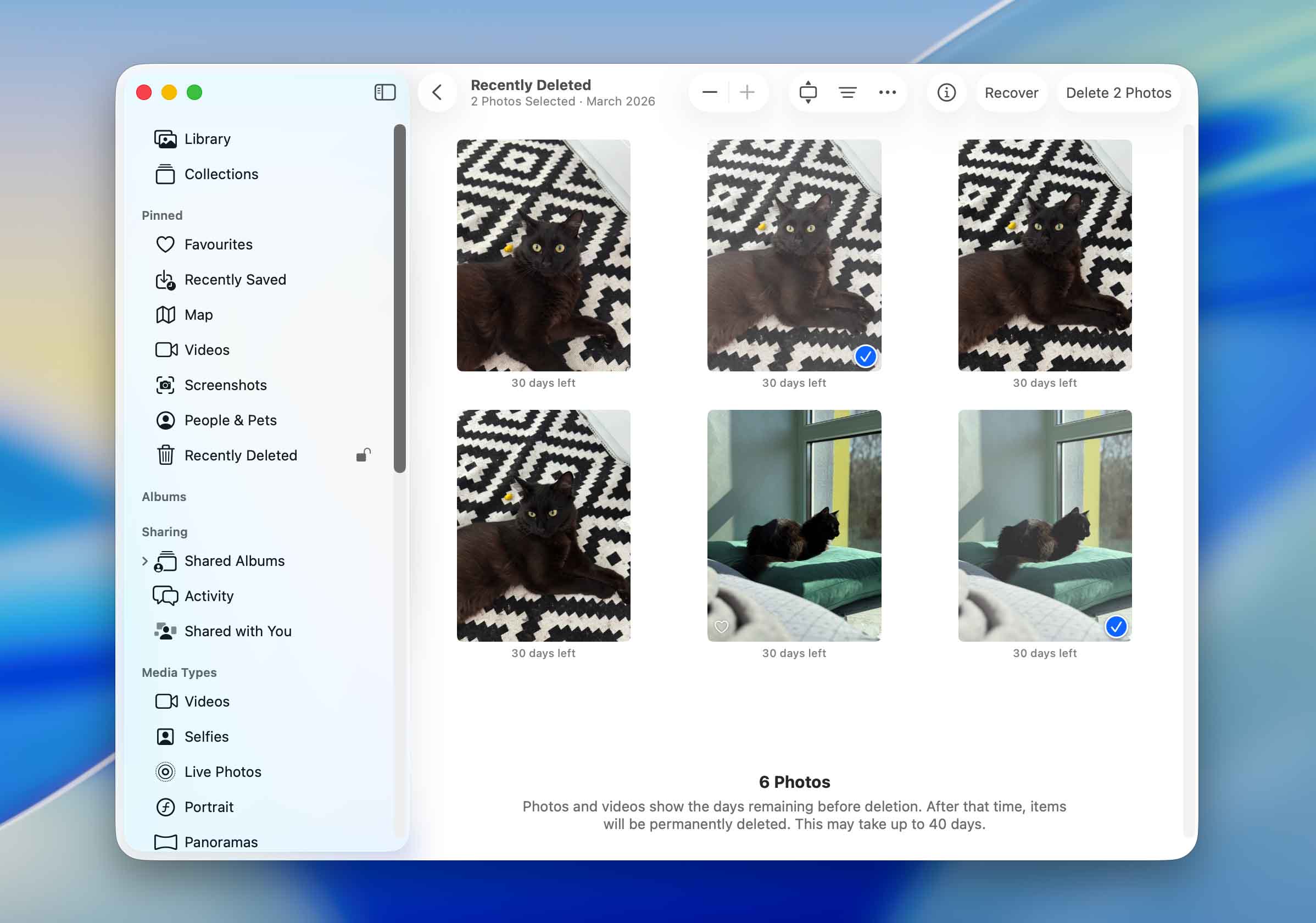 recover files in photos app