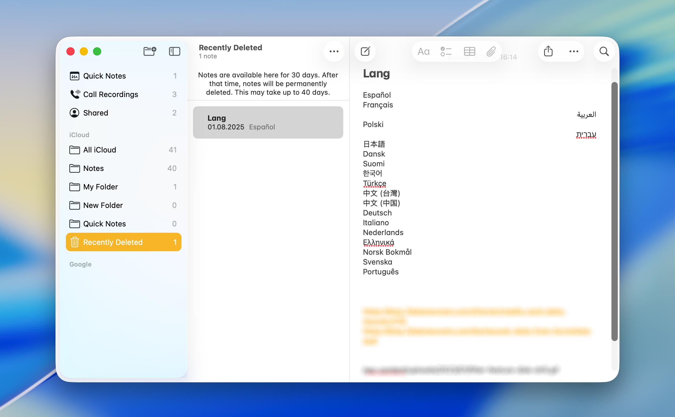 restore notes