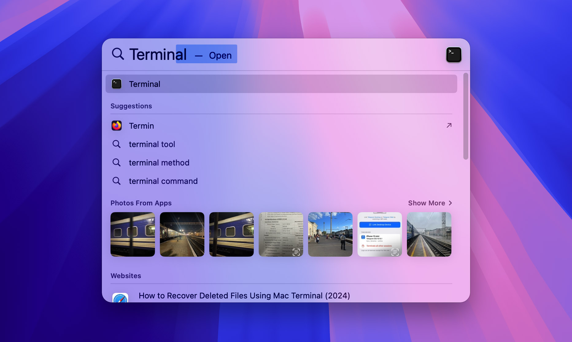 Run Terminal on your mac
