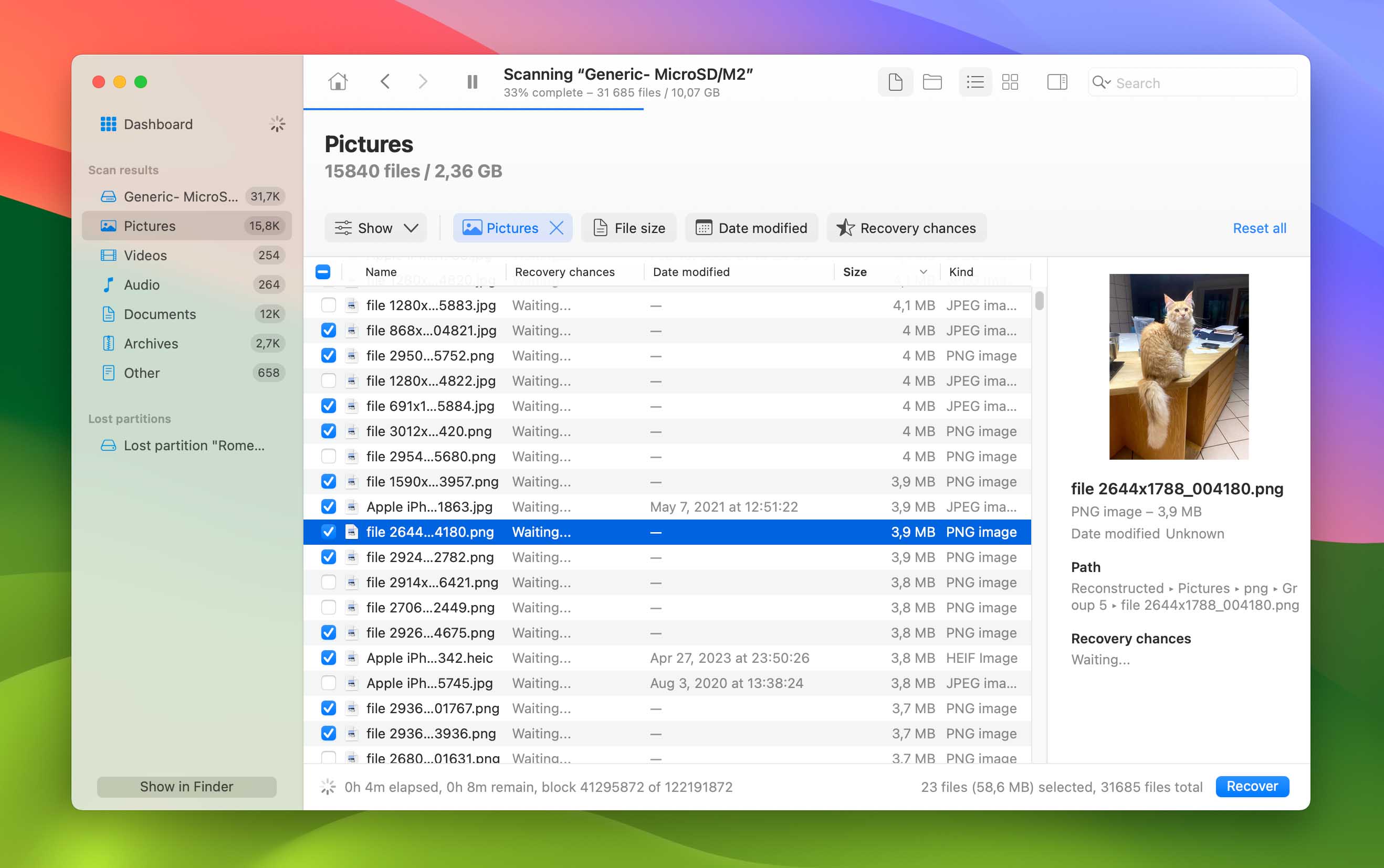 Recovering photos from a formatted memory card on Mac