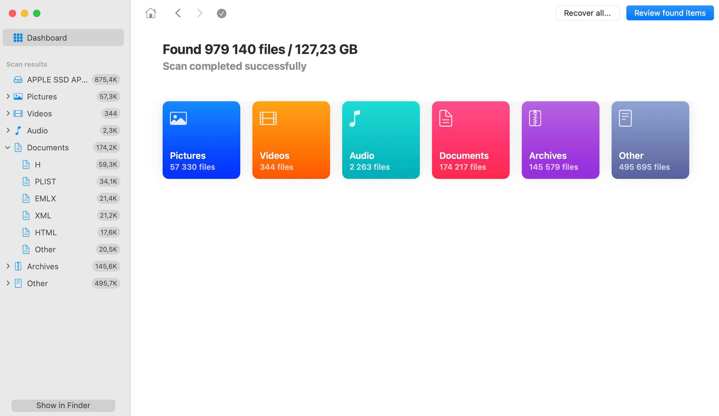 Scan for Lost Data