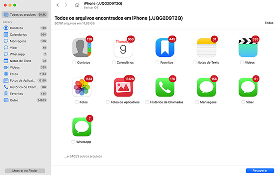 Software de Recuperação de Dados do iPhone para Mac