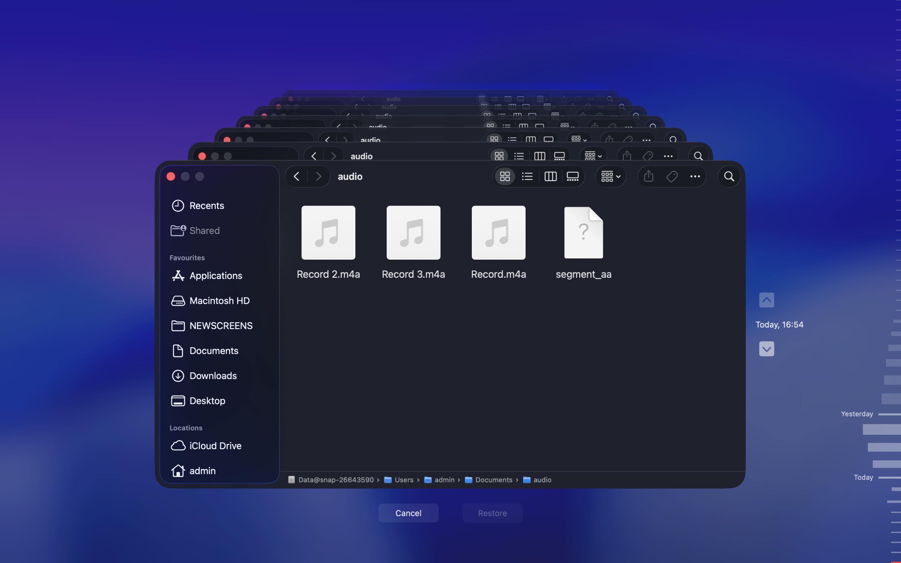 Scroll on the lower right-hand side