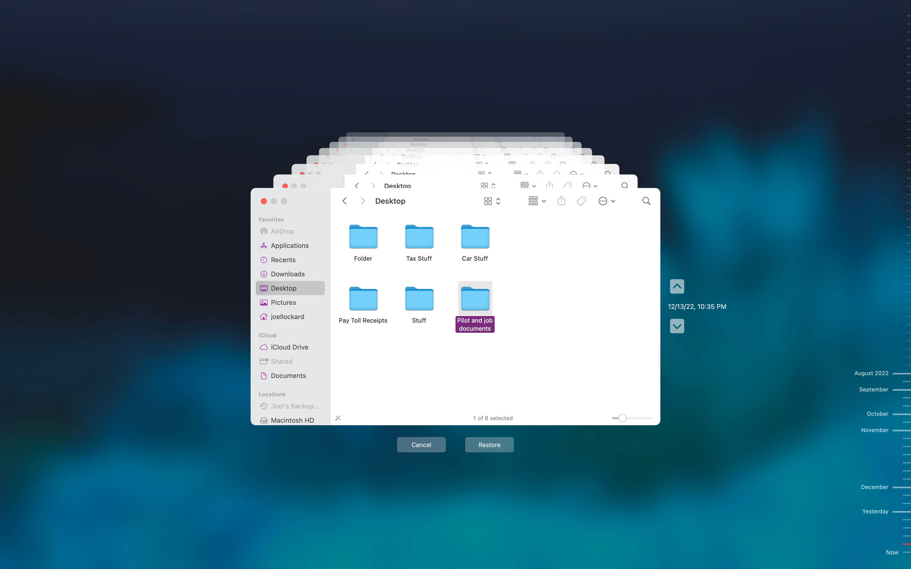 time machine restore