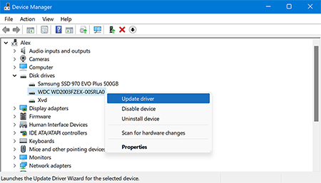 Update Hard Disk Drivers Update Hard Disk Drivers