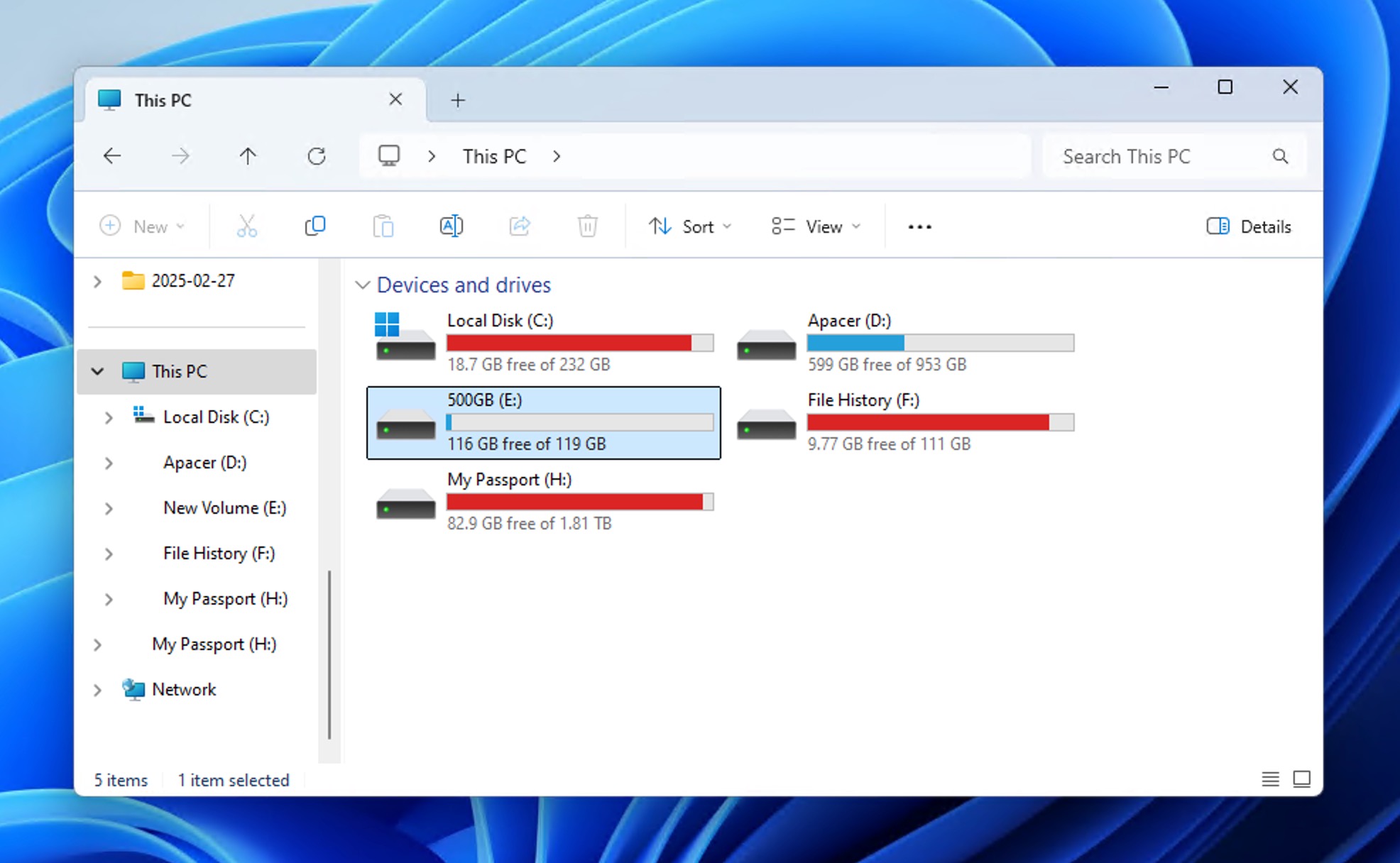 windows file explorer accessing drive