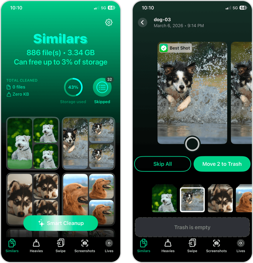 Similar detection feature in Clever Cleaner for iPhone
